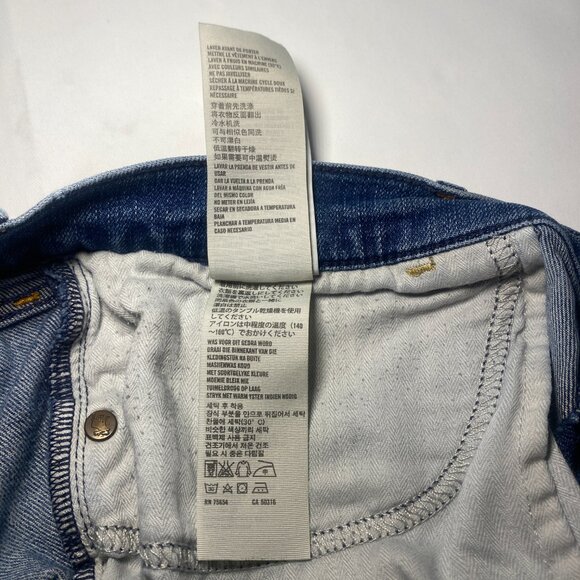 VTG Abercrombie Fitch Womens 10 Distressed LowRise Booty Shorts Thrashed Jeans - Picture 10 of 15